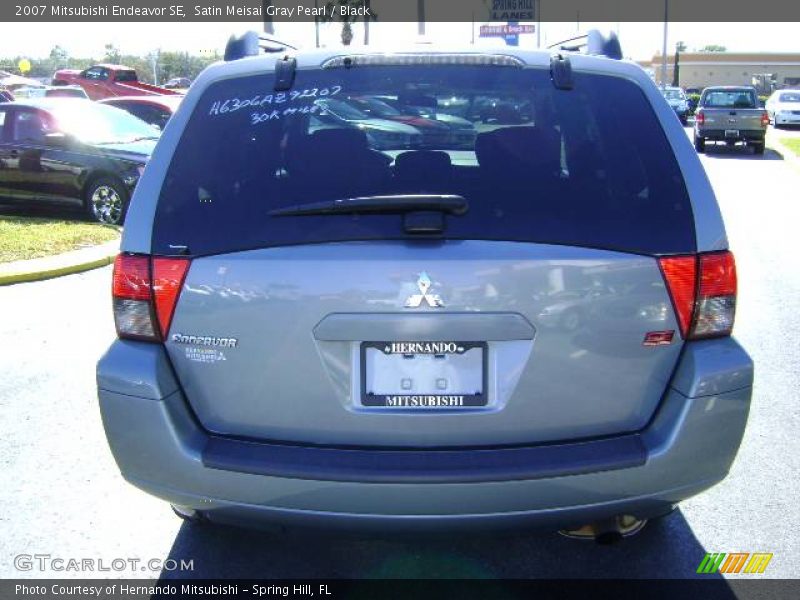 Satin Meisai Gray Pearl / Black 2007 Mitsubishi Endeavor SE