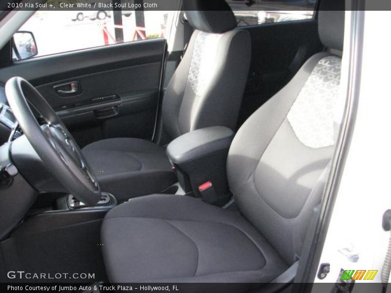Clear White / Black Soul Logo Cloth 2010 Kia Soul +