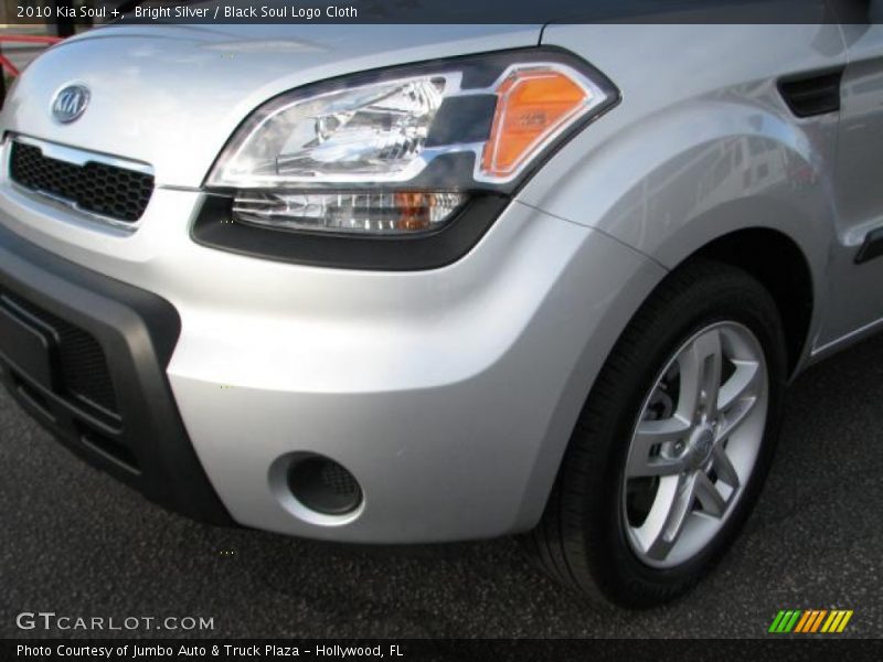 Bright Silver / Black Soul Logo Cloth 2010 Kia Soul +
