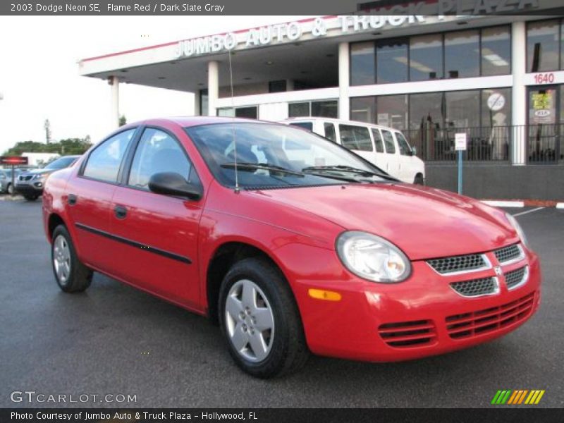 Flame Red / Dark Slate Gray 2003 Dodge Neon SE