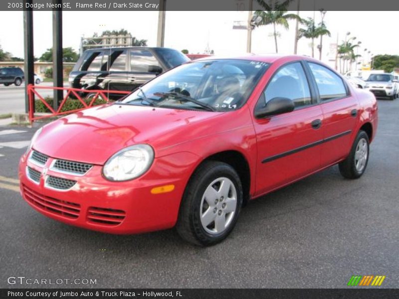Flame Red / Dark Slate Gray 2003 Dodge Neon SE