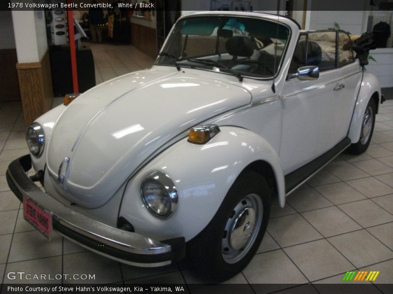 White / Black 1978 Volkswagen Beetle Convertible