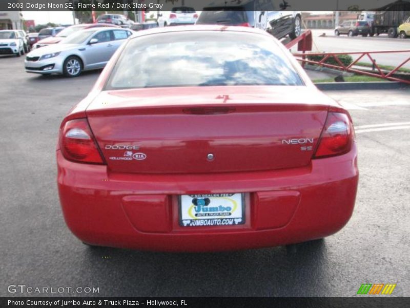 Flame Red / Dark Slate Gray 2003 Dodge Neon SE