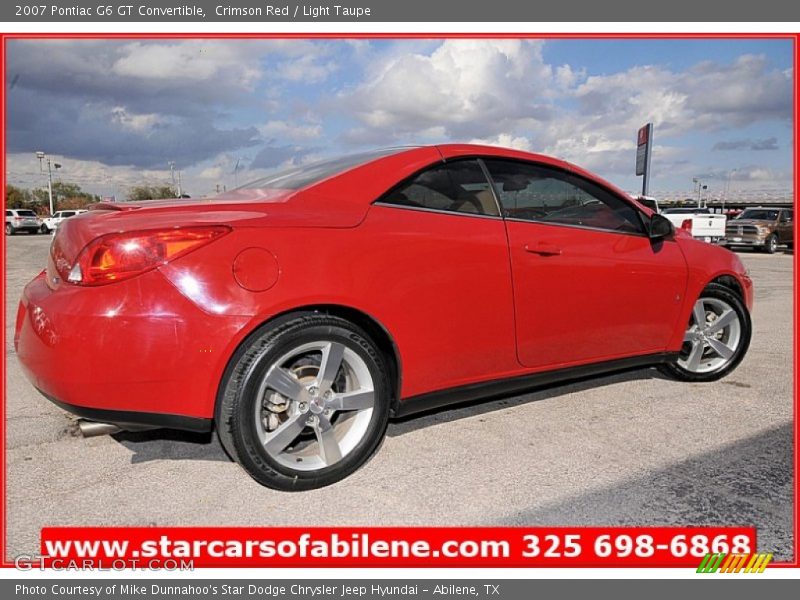 Crimson Red / Light Taupe 2007 Pontiac G6 GT Convertible