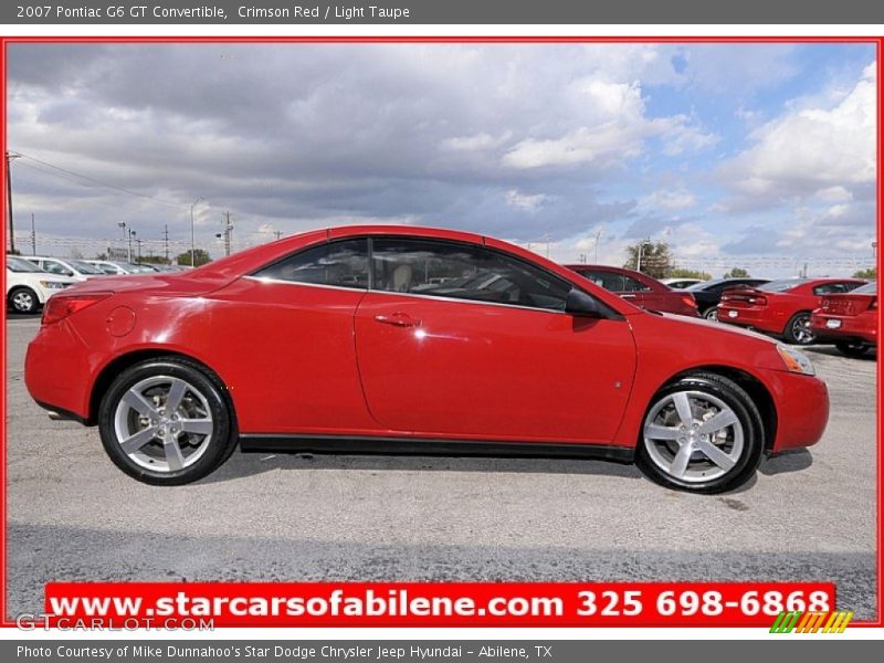 Crimson Red / Light Taupe 2007 Pontiac G6 GT Convertible