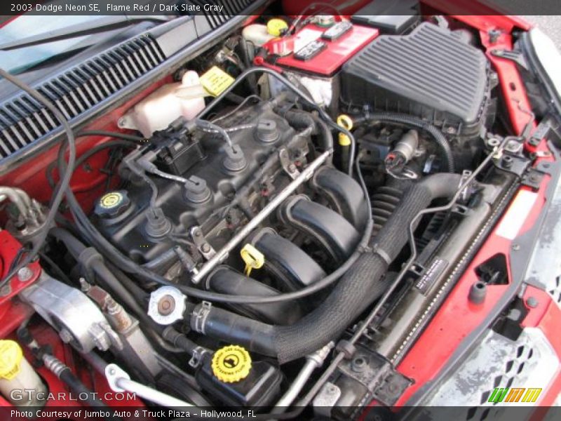 Flame Red / Dark Slate Gray 2003 Dodge Neon SE