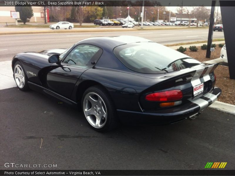 Deep Sapphire Blue Pearl / Black 2001 Dodge Viper GTS