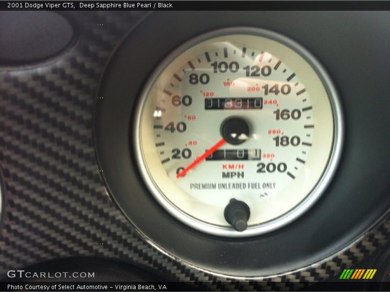 Deep Sapphire Blue Pearl / Black 2001 Dodge Viper GTS