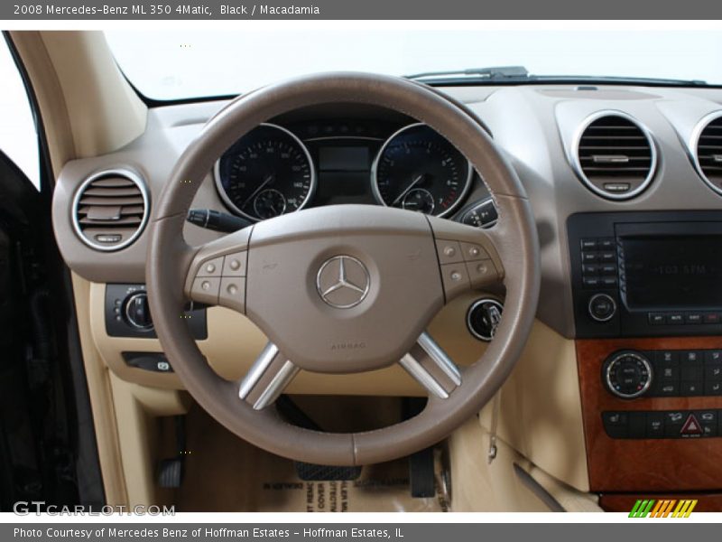 Black / Macadamia 2008 Mercedes-Benz ML 350 4Matic