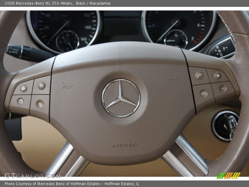 Black / Macadamia 2008 Mercedes-Benz ML 350 4Matic