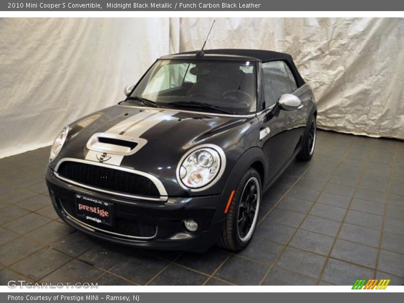 Midnight Black Metallic / Punch Carbon Black Leather 2010 Mini Cooper S Convertible