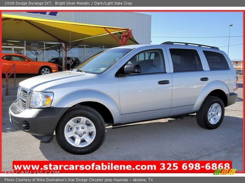 Bright Silver Metallic / Dark/Light Slate Gray 2008 Dodge Durango SXT