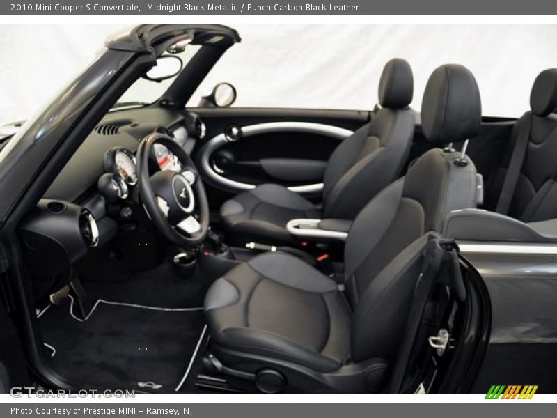 Midnight Black Metallic / Punch Carbon Black Leather 2010 Mini Cooper S Convertible