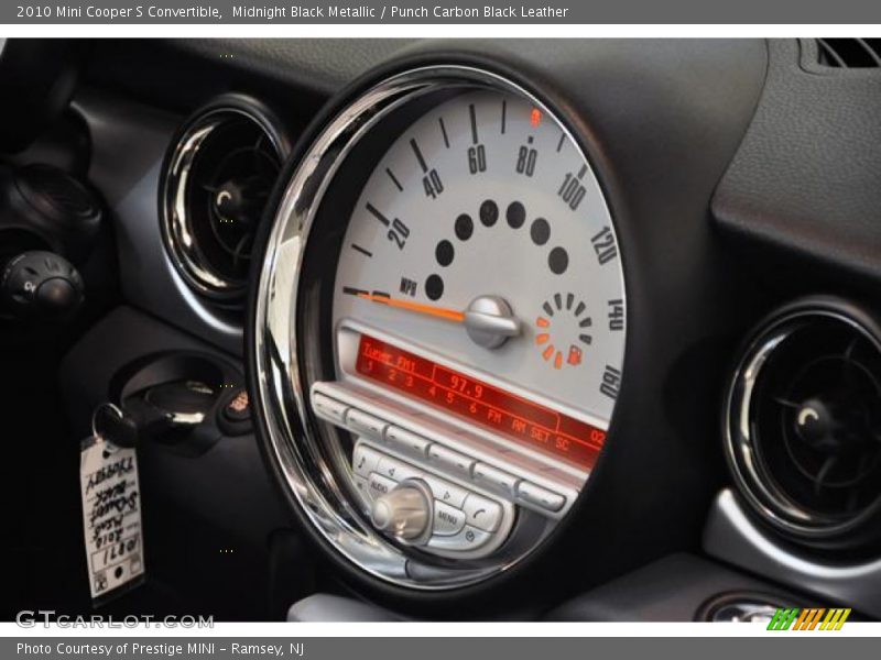 Midnight Black Metallic / Punch Carbon Black Leather 2010 Mini Cooper S Convertible