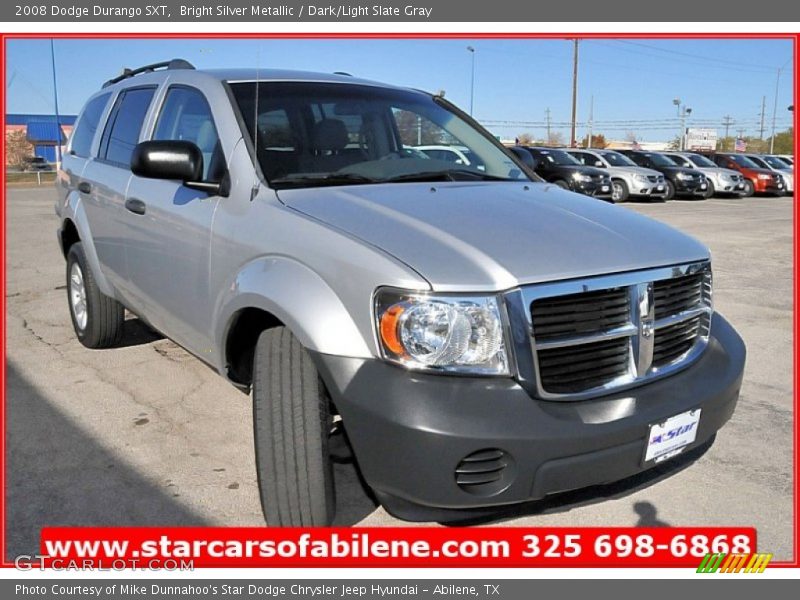 Bright Silver Metallic / Dark/Light Slate Gray 2008 Dodge Durango SXT