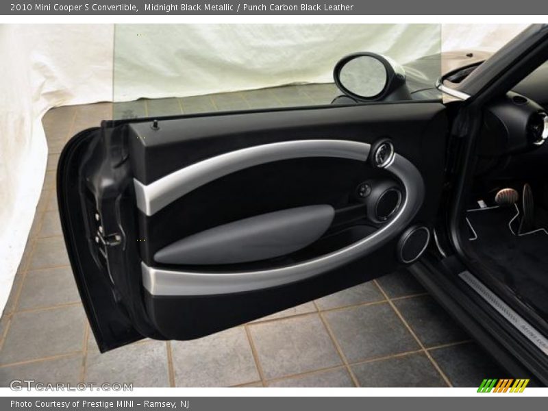 Midnight Black Metallic / Punch Carbon Black Leather 2010 Mini Cooper S Convertible