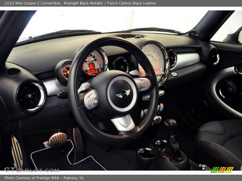Midnight Black Metallic / Punch Carbon Black Leather 2010 Mini Cooper S Convertible