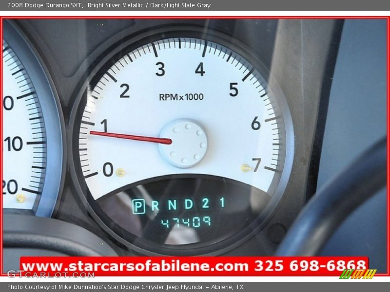 Bright Silver Metallic / Dark/Light Slate Gray 2008 Dodge Durango SXT