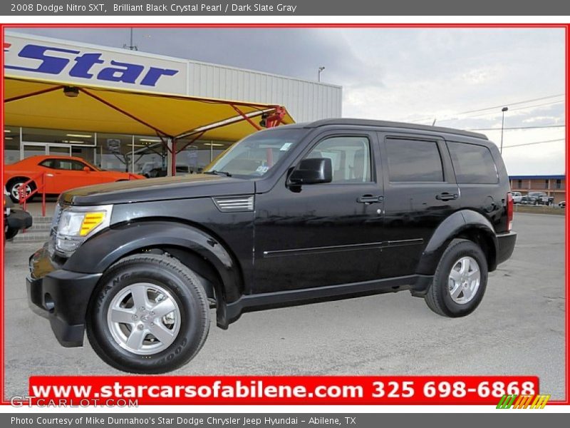 Brilliant Black Crystal Pearl / Dark Slate Gray 2008 Dodge Nitro SXT