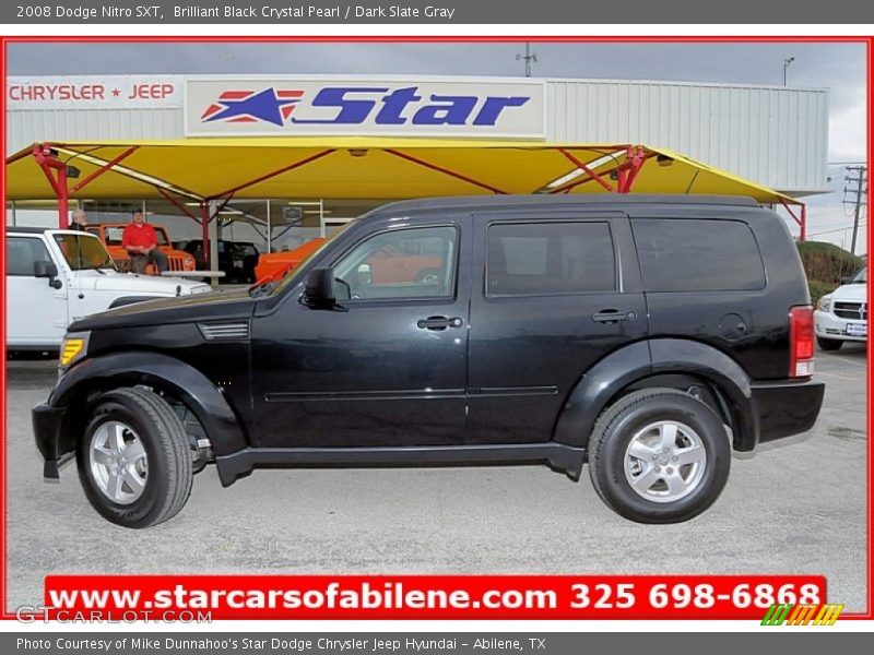 Brilliant Black Crystal Pearl / Dark Slate Gray 2008 Dodge Nitro SXT