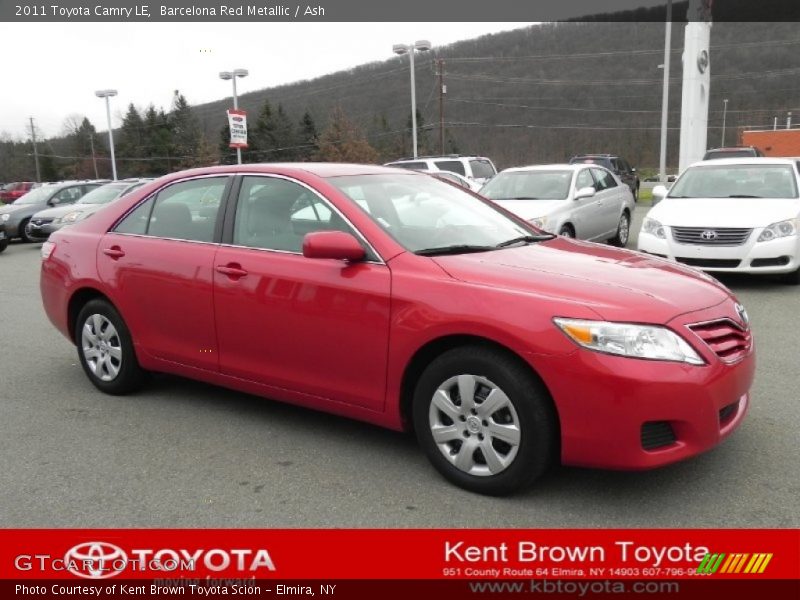 Barcelona Red Metallic / Ash 2011 Toyota Camry LE