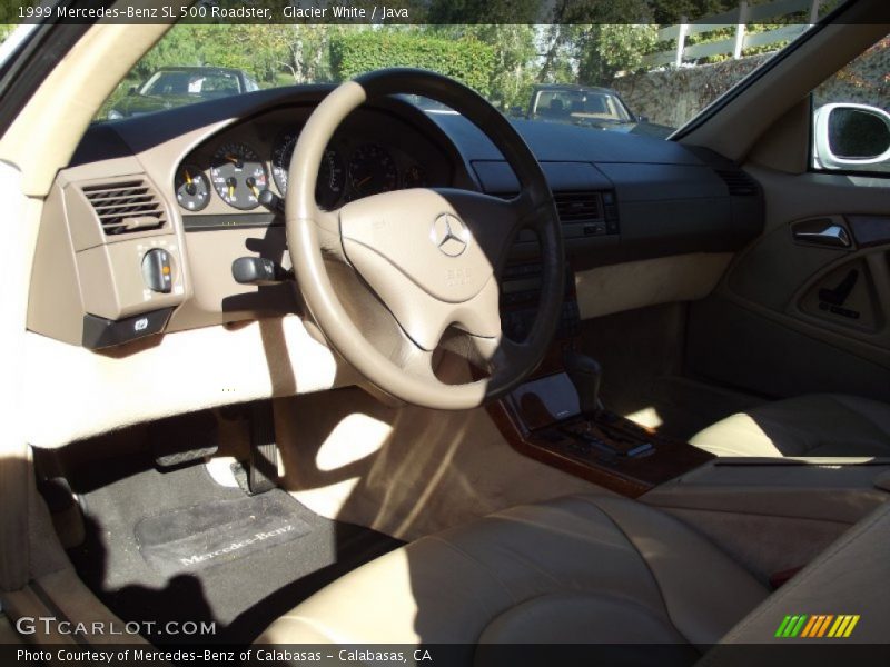 Glacier White / Java 1999 Mercedes-Benz SL 500 Roadster