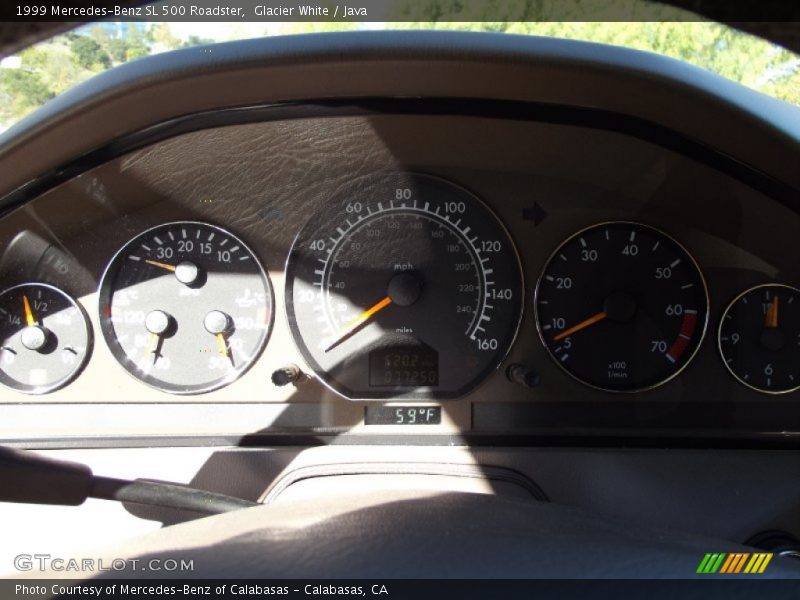 Glacier White / Java 1999 Mercedes-Benz SL 500 Roadster