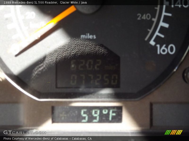 Glacier White / Java 1999 Mercedes-Benz SL 500 Roadster