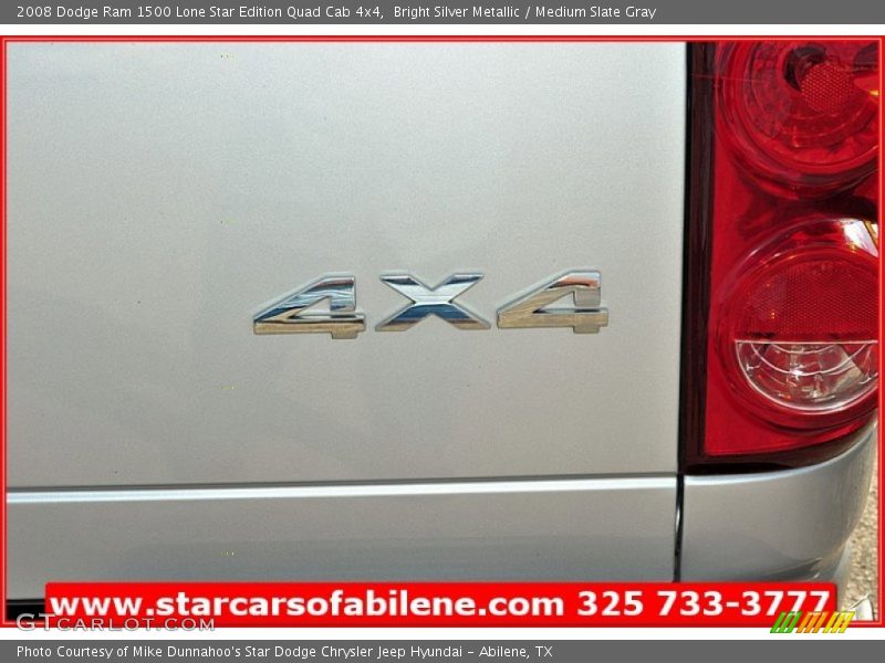 Bright Silver Metallic / Medium Slate Gray 2008 Dodge Ram 1500 Lone Star Edition Quad Cab 4x4