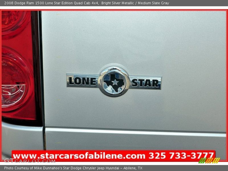 Bright Silver Metallic / Medium Slate Gray 2008 Dodge Ram 1500 Lone Star Edition Quad Cab 4x4