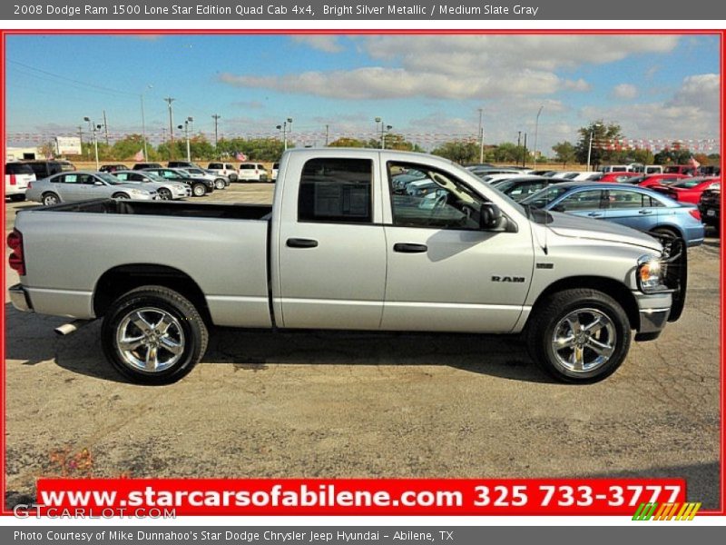 Bright Silver Metallic / Medium Slate Gray 2008 Dodge Ram 1500 Lone Star Edition Quad Cab 4x4