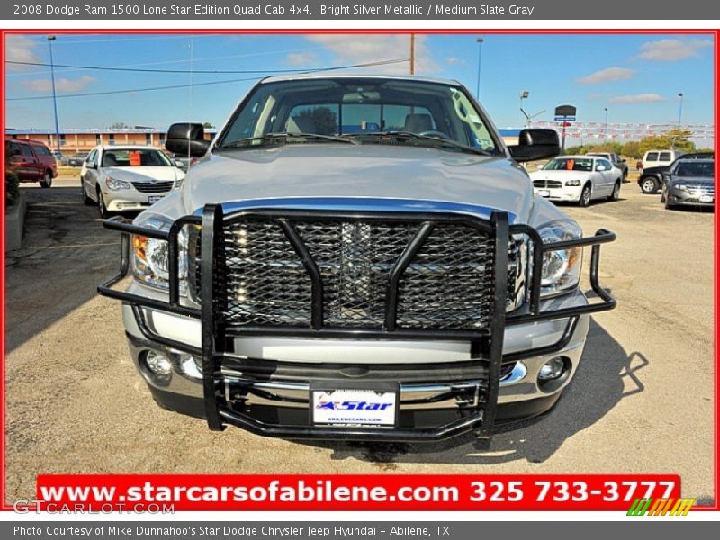 Bright Silver Metallic / Medium Slate Gray 2008 Dodge Ram 1500 Lone Star Edition Quad Cab 4x4