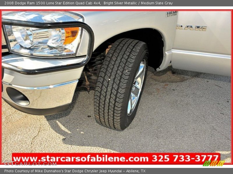 Bright Silver Metallic / Medium Slate Gray 2008 Dodge Ram 1500 Lone Star Edition Quad Cab 4x4