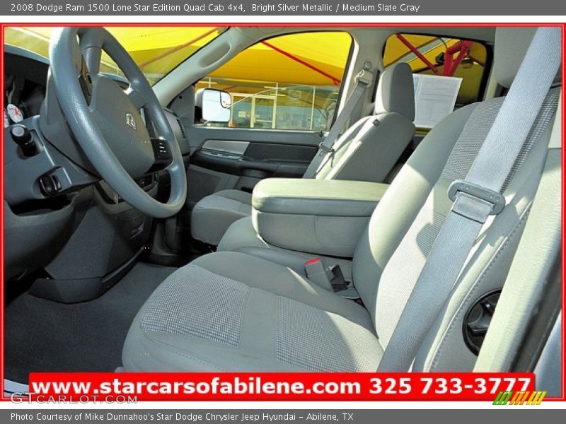 Bright Silver Metallic / Medium Slate Gray 2008 Dodge Ram 1500 Lone Star Edition Quad Cab 4x4