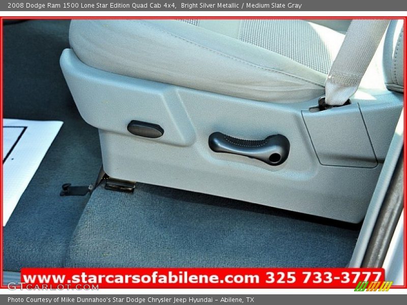 Bright Silver Metallic / Medium Slate Gray 2008 Dodge Ram 1500 Lone Star Edition Quad Cab 4x4