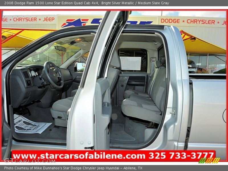 Bright Silver Metallic / Medium Slate Gray 2008 Dodge Ram 1500 Lone Star Edition Quad Cab 4x4