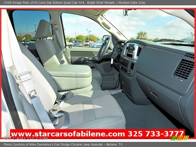 Bright Silver Metallic / Medium Slate Gray 2008 Dodge Ram 1500 Lone Star Edition Quad Cab 4x4