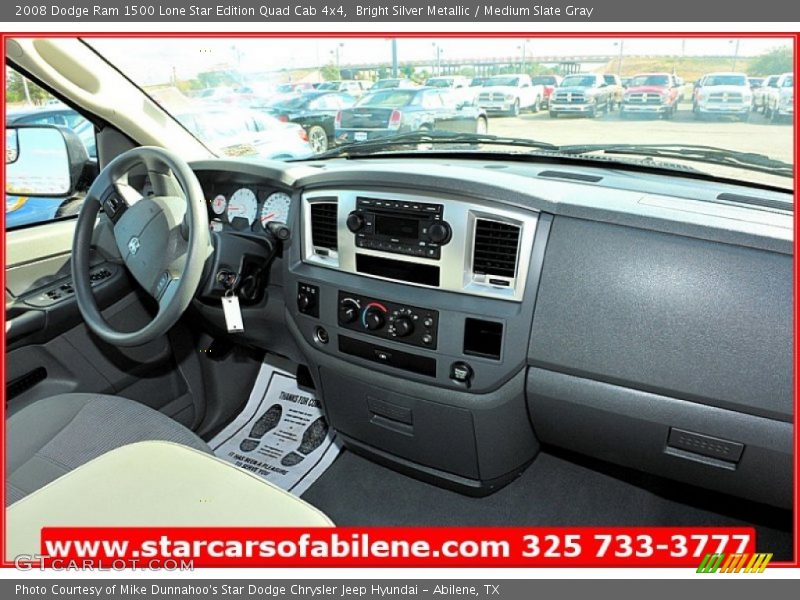 Bright Silver Metallic / Medium Slate Gray 2008 Dodge Ram 1500 Lone Star Edition Quad Cab 4x4
