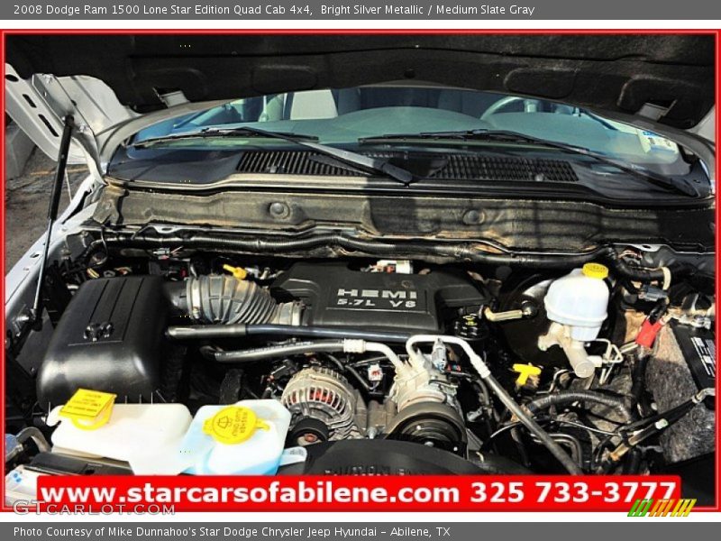 Bright Silver Metallic / Medium Slate Gray 2008 Dodge Ram 1500 Lone Star Edition Quad Cab 4x4