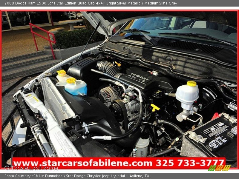 Bright Silver Metallic / Medium Slate Gray 2008 Dodge Ram 1500 Lone Star Edition Quad Cab 4x4