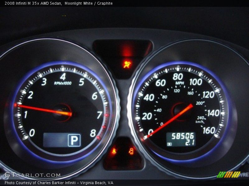 Moonlight White / Graphite 2008 Infiniti M 35x AWD Sedan