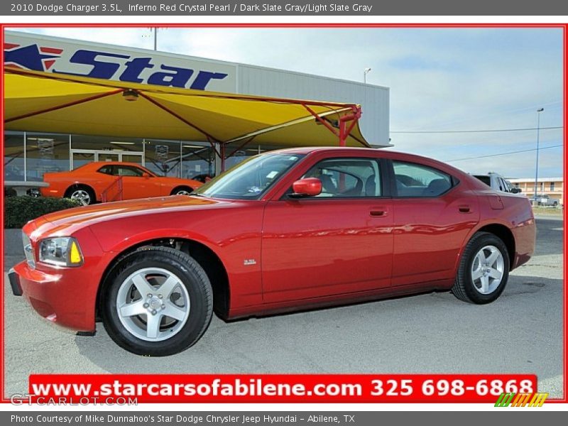 Inferno Red Crystal Pearl / Dark Slate Gray/Light Slate Gray 2010 Dodge Charger 3.5L