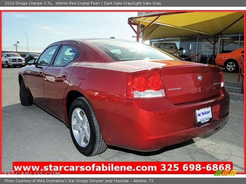 Inferno Red Crystal Pearl / Dark Slate Gray/Light Slate Gray 2010 Dodge Charger 3.5L