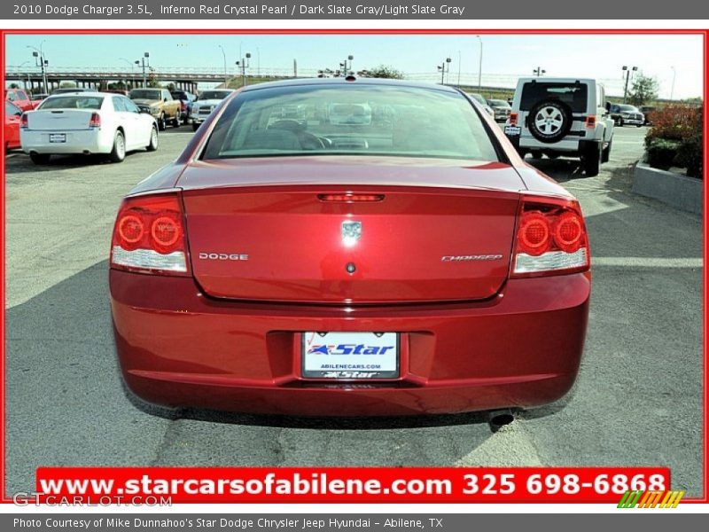 Inferno Red Crystal Pearl / Dark Slate Gray/Light Slate Gray 2010 Dodge Charger 3.5L