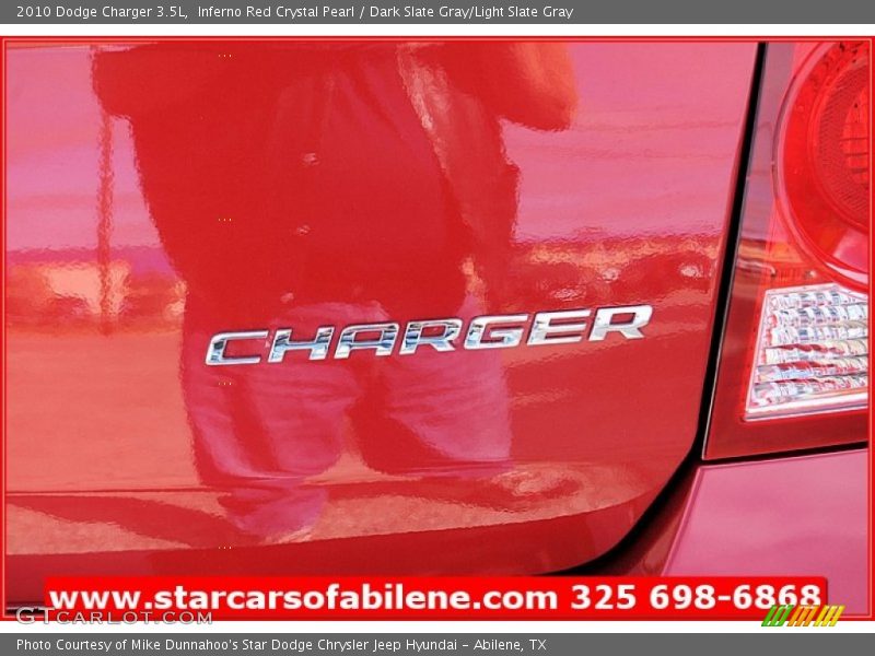 Inferno Red Crystal Pearl / Dark Slate Gray/Light Slate Gray 2010 Dodge Charger 3.5L
