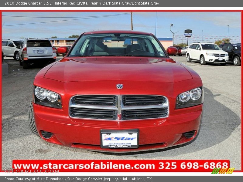 Inferno Red Crystal Pearl / Dark Slate Gray/Light Slate Gray 2010 Dodge Charger 3.5L