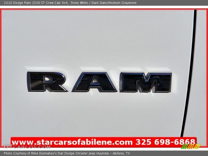 Stone White / Dark Slate/Medium Graystone 2010 Dodge Ram 1500 ST Crew Cab 4x4