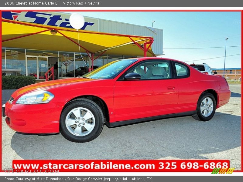 Victory Red / Neutral 2006 Chevrolet Monte Carlo LT
