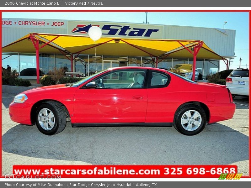 Victory Red / Neutral 2006 Chevrolet Monte Carlo LT