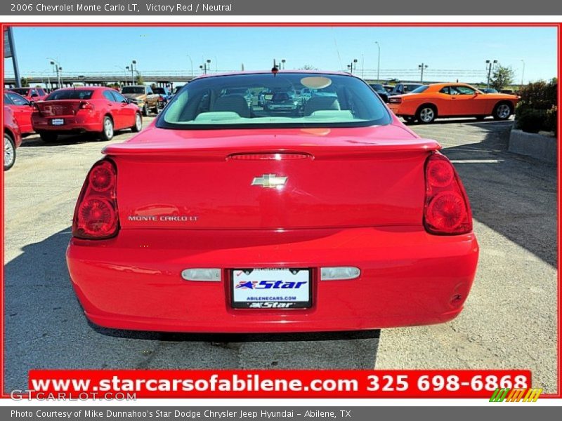 Victory Red / Neutral 2006 Chevrolet Monte Carlo LT